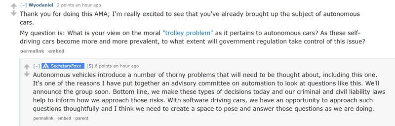 Illustration for article titled Reddit AMA Reveals The Feds Are Working On Advisory Committee To Figure Out Self-Driving Car Problems